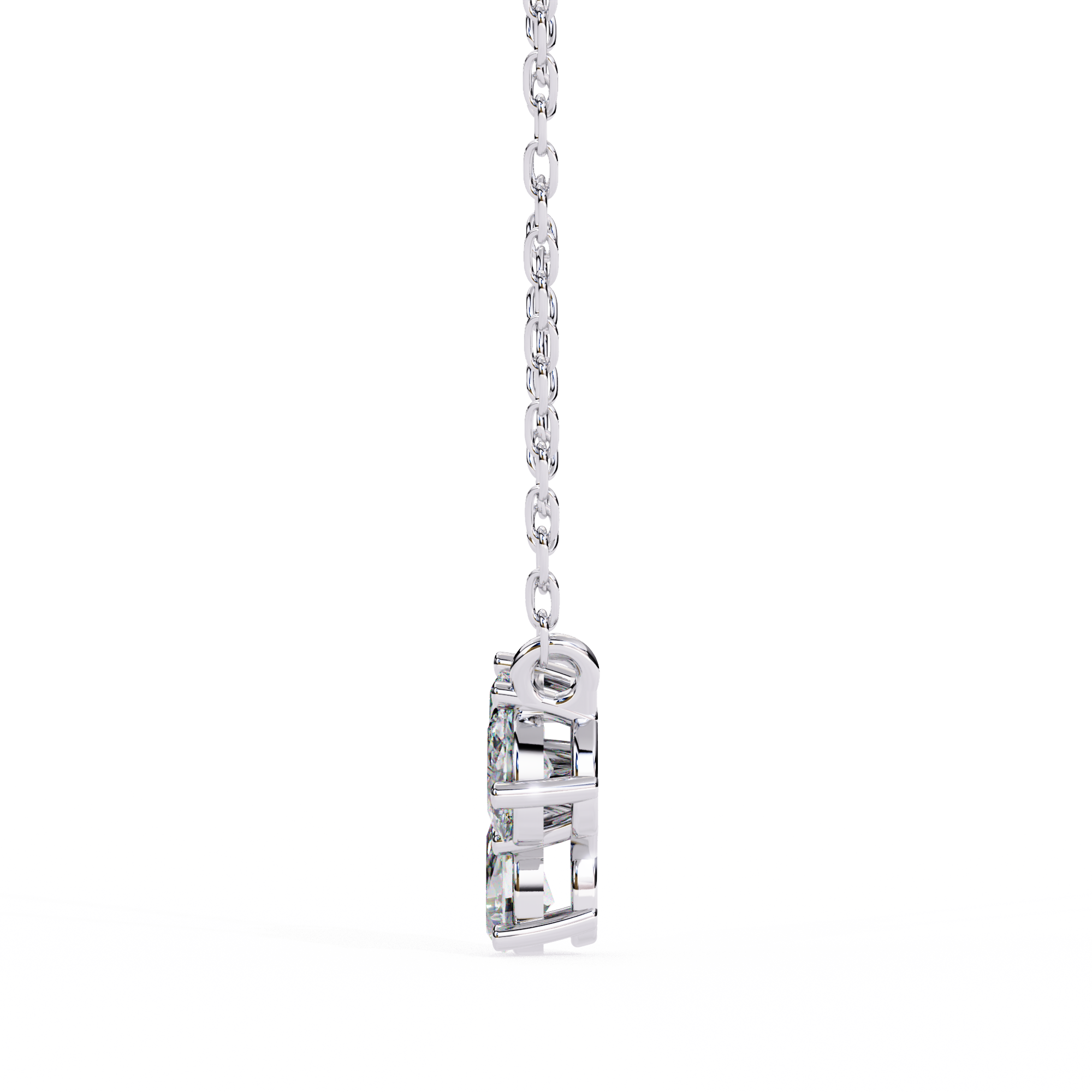 Solitairekart 0.93ct Trio Mixed-Cut Natural Diamond Cluster Pendant-HI Color, VS-SI Clarity